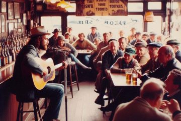 Photo of musician playing in a pub