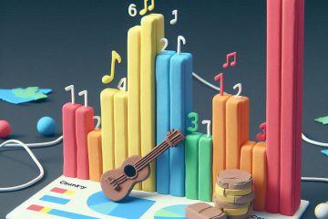 Trend graph in claymation style